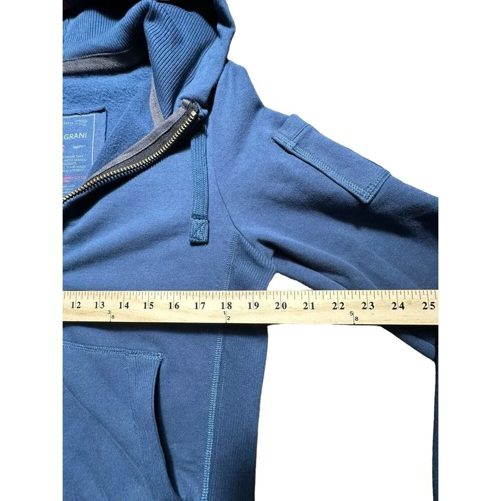 VKNAGRANI Size Small Men’s Blue Full Zip Hoodie Heavyweight‎ Pockets #Z3-5